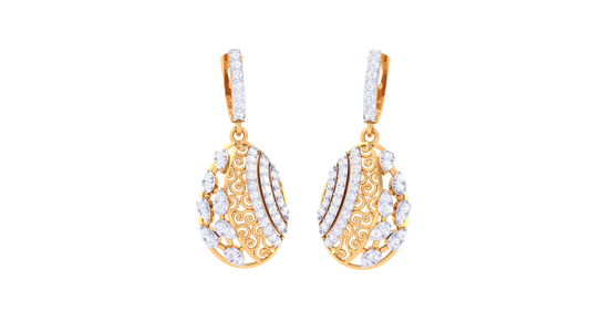 Vine Crest Diamond Teardrops