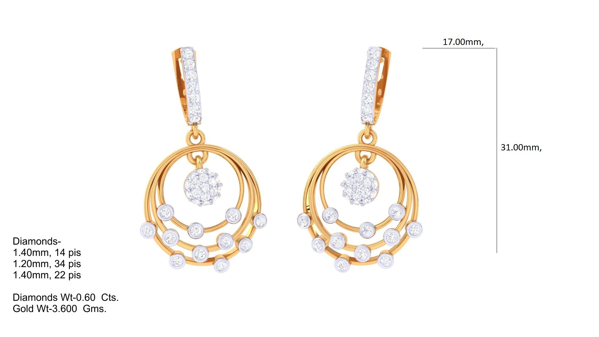 Sparkling Pearl and Diamond Round Earrings