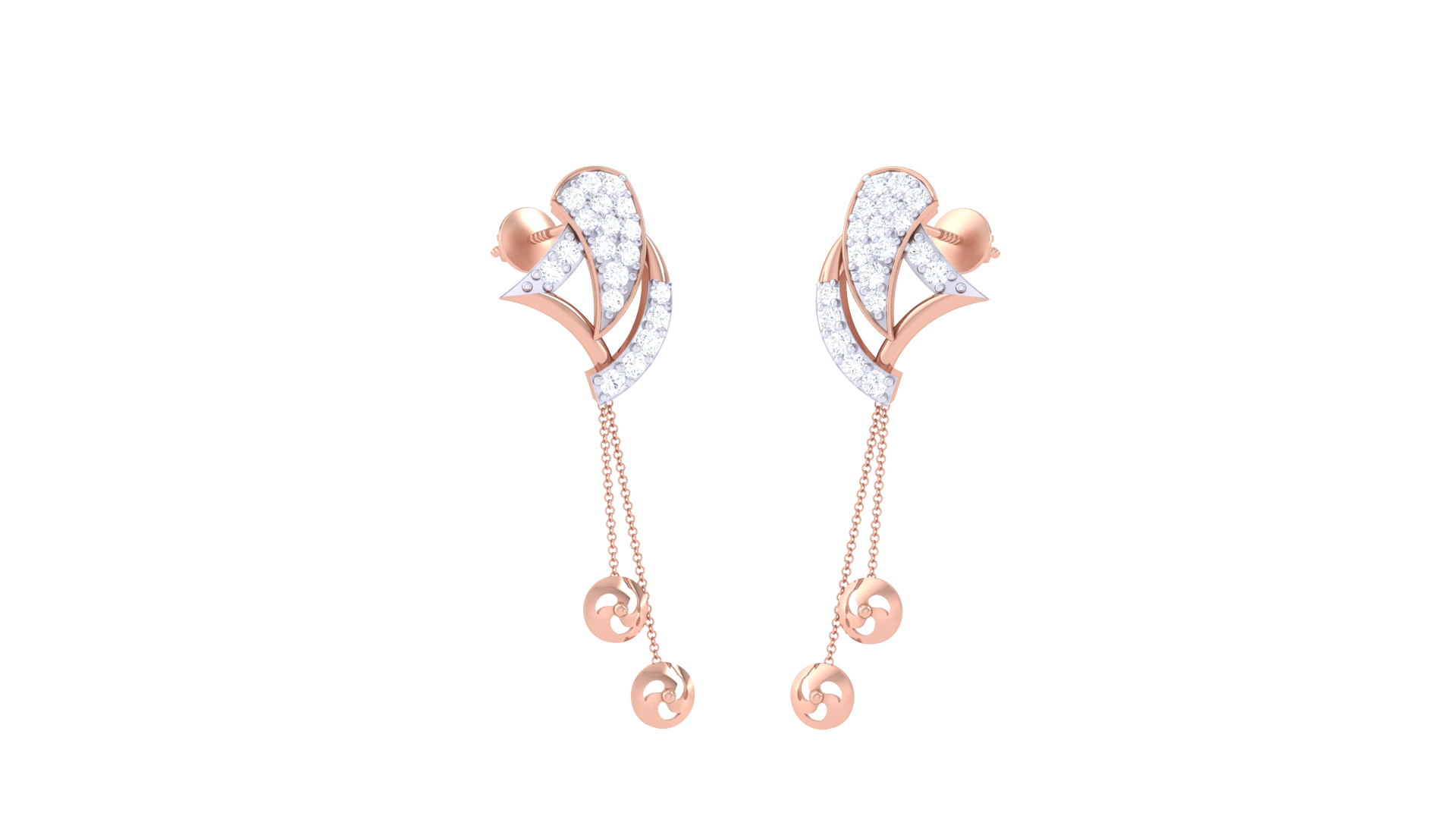 Modern Petal Cascade Earrings
