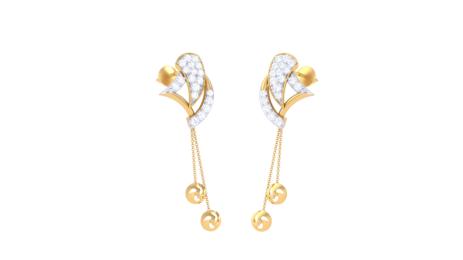 Modern Petal Cascade Earrings