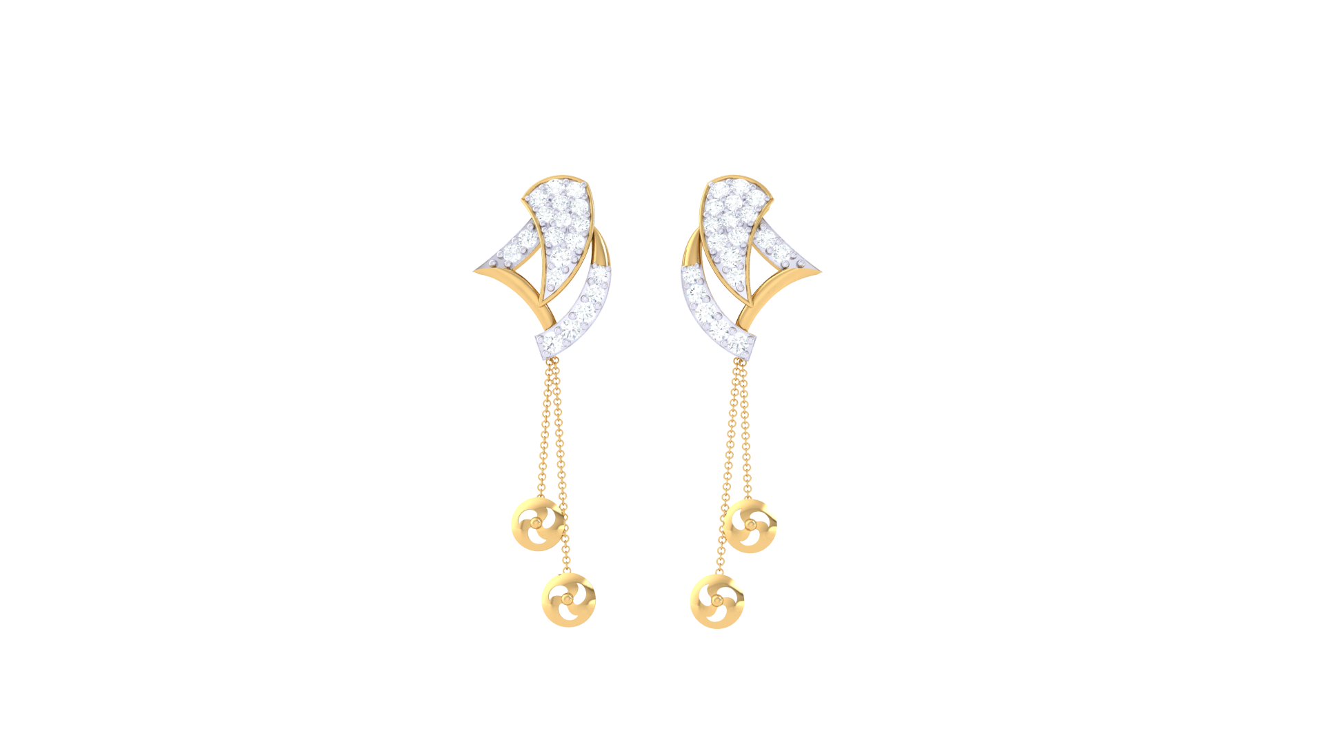 Modern Petal Cascade Earrings