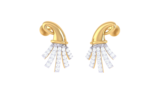 Sparkling Wave Accent Earrings