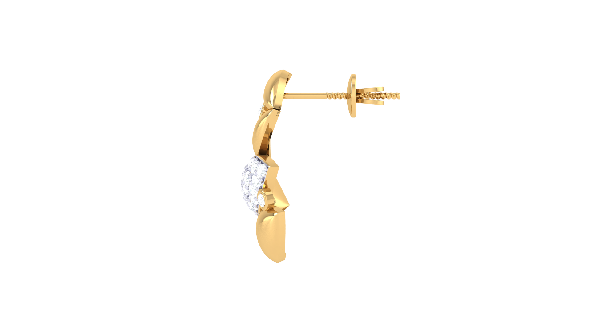 Abstract Two-Tone Leaf Earrings