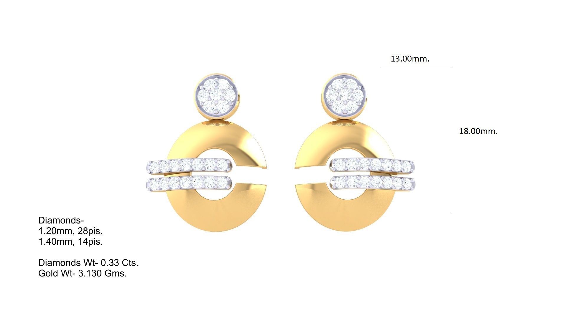 Sparkling Timeless Line Earrings