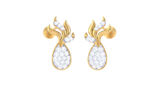 Elegant Wave Design Teardrop Earrings