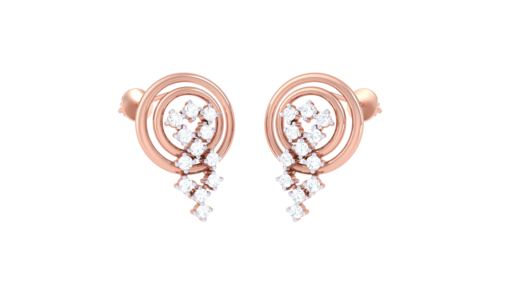 Luxurious Gold Stone Drop Earrings