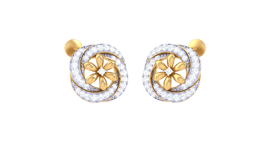 Elegant Circular Flower Earrings