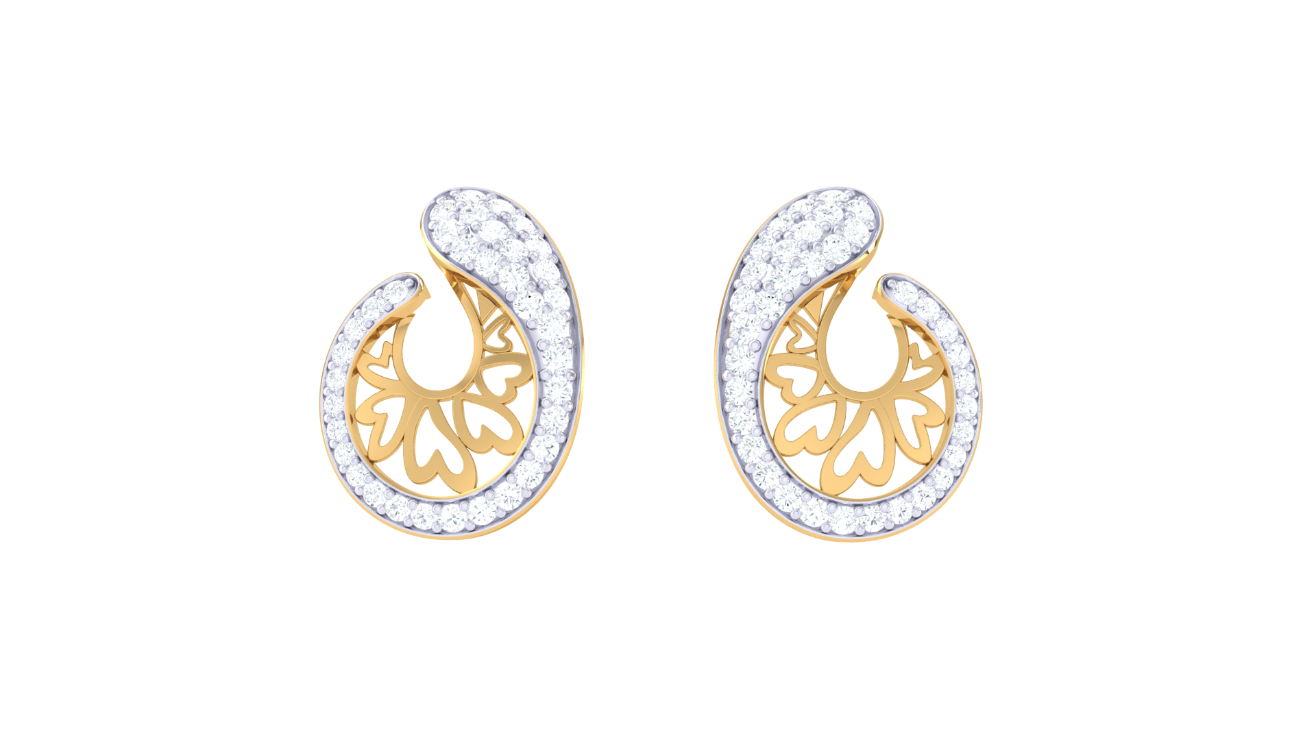 Diamond Edge Teardrop Earrings