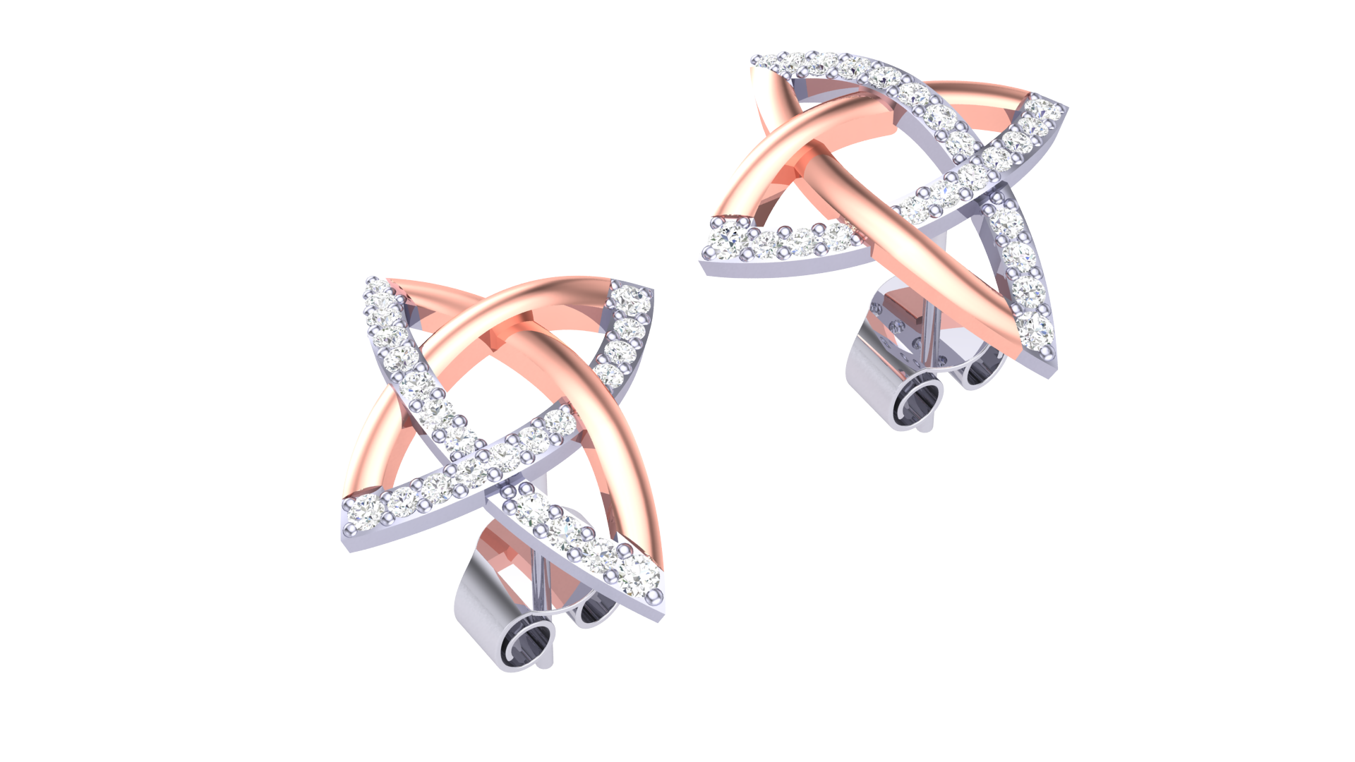 Elegant Four-Pointed Star Earrings
