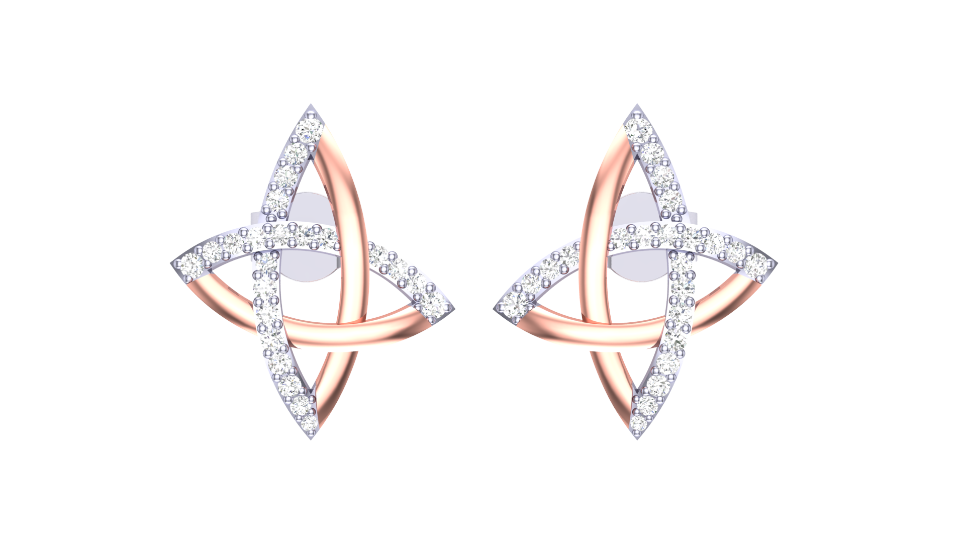 Elegant Four-Pointed Star Earrings