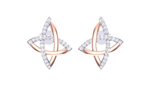 Elegant Four-Pointed Star Earrings
