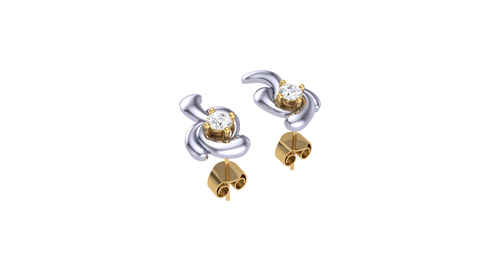 Sparkling Swirl Accent Earrings