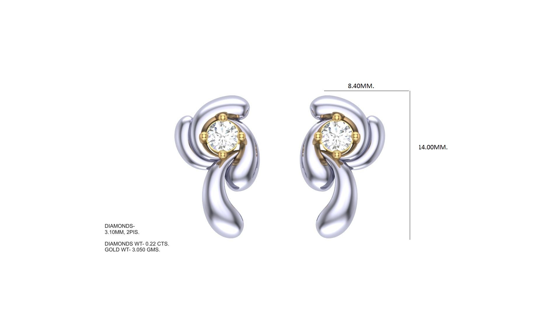 Sparkling Swirl Accent Earrings