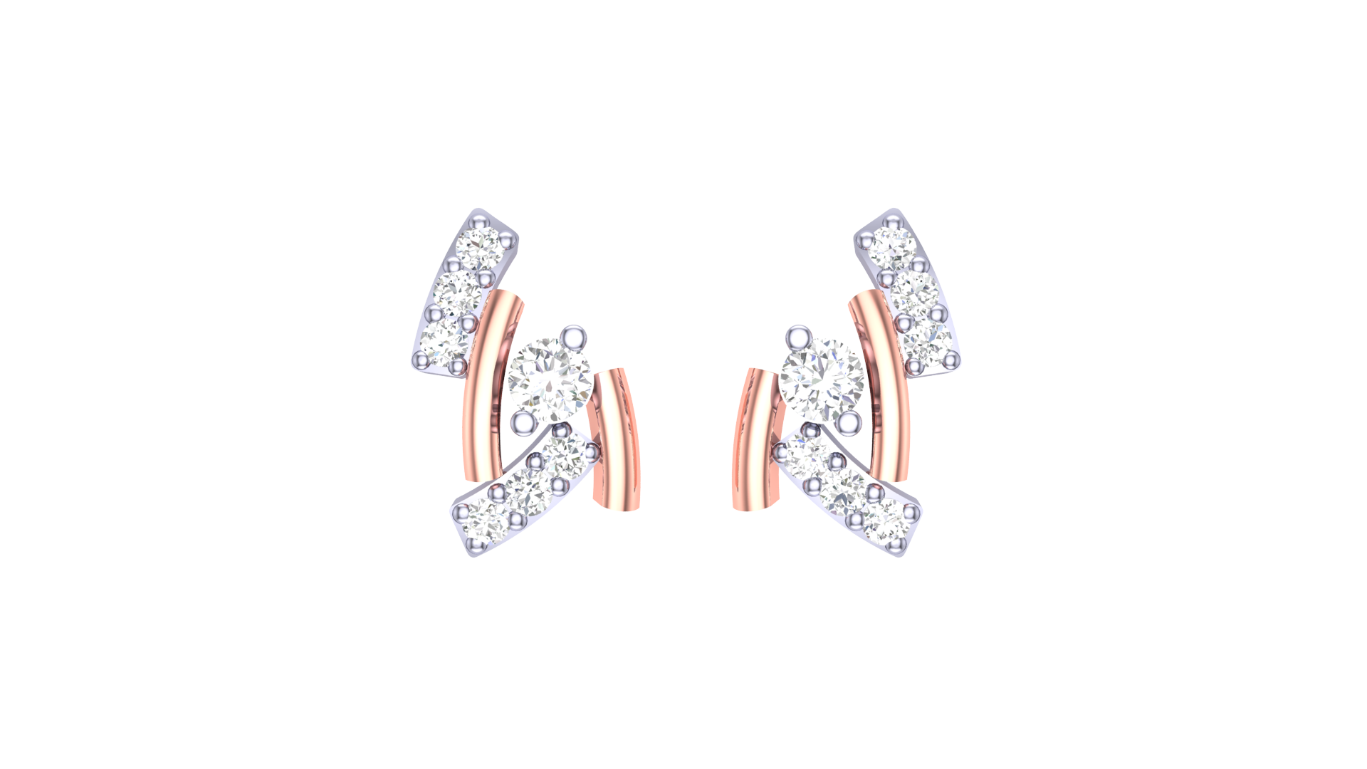 Contemporary Diamond Accent Earrings