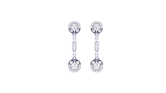 Chain Link Drop Diamond Earrings