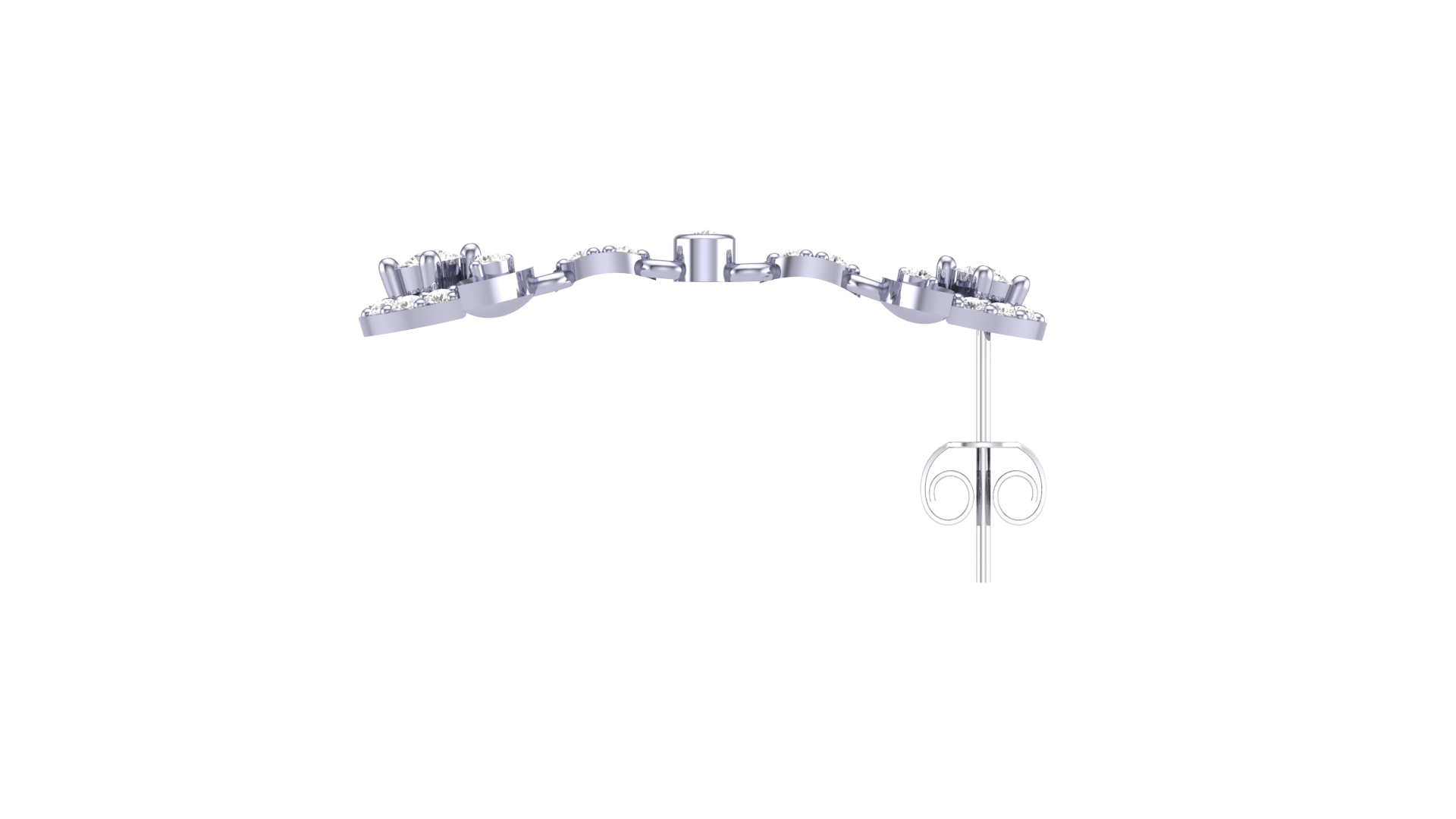 Chain Link Drop Diamond Earrings