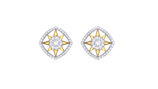 Central Gem Starburst Earrings