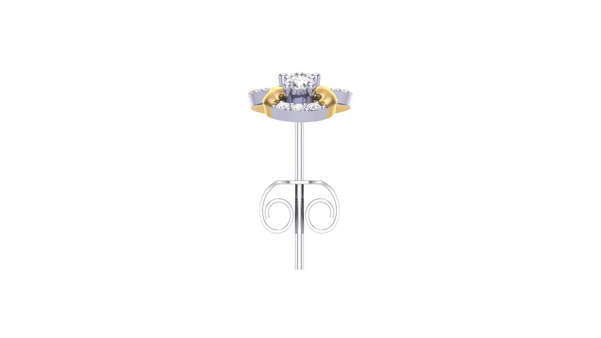 Elegant Two Tone Drop Earrings