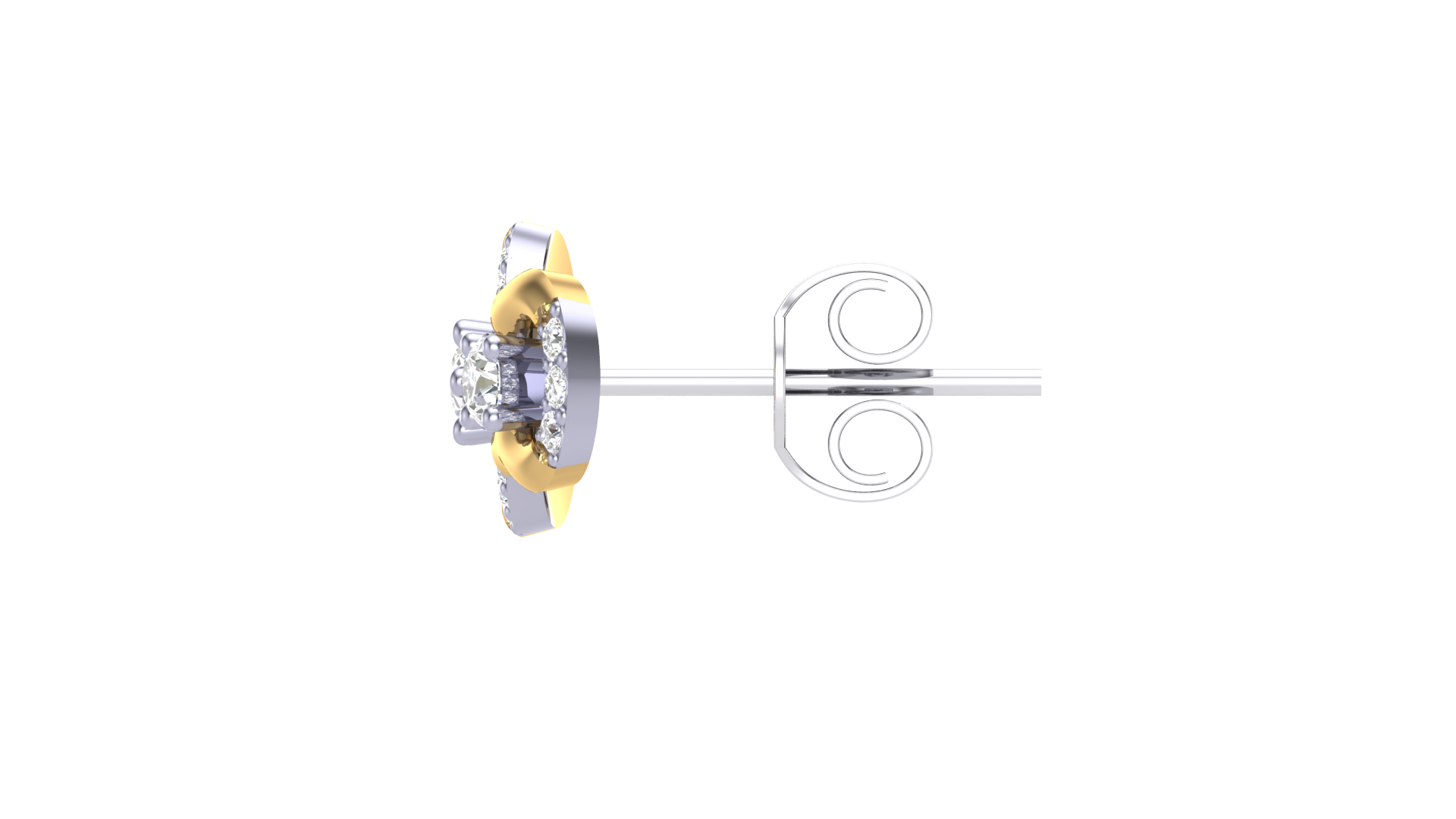 Elegant Two Tone Drop Earrings