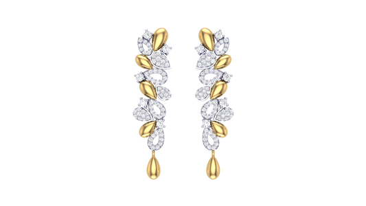 Marquise Diamond Floral Earrings