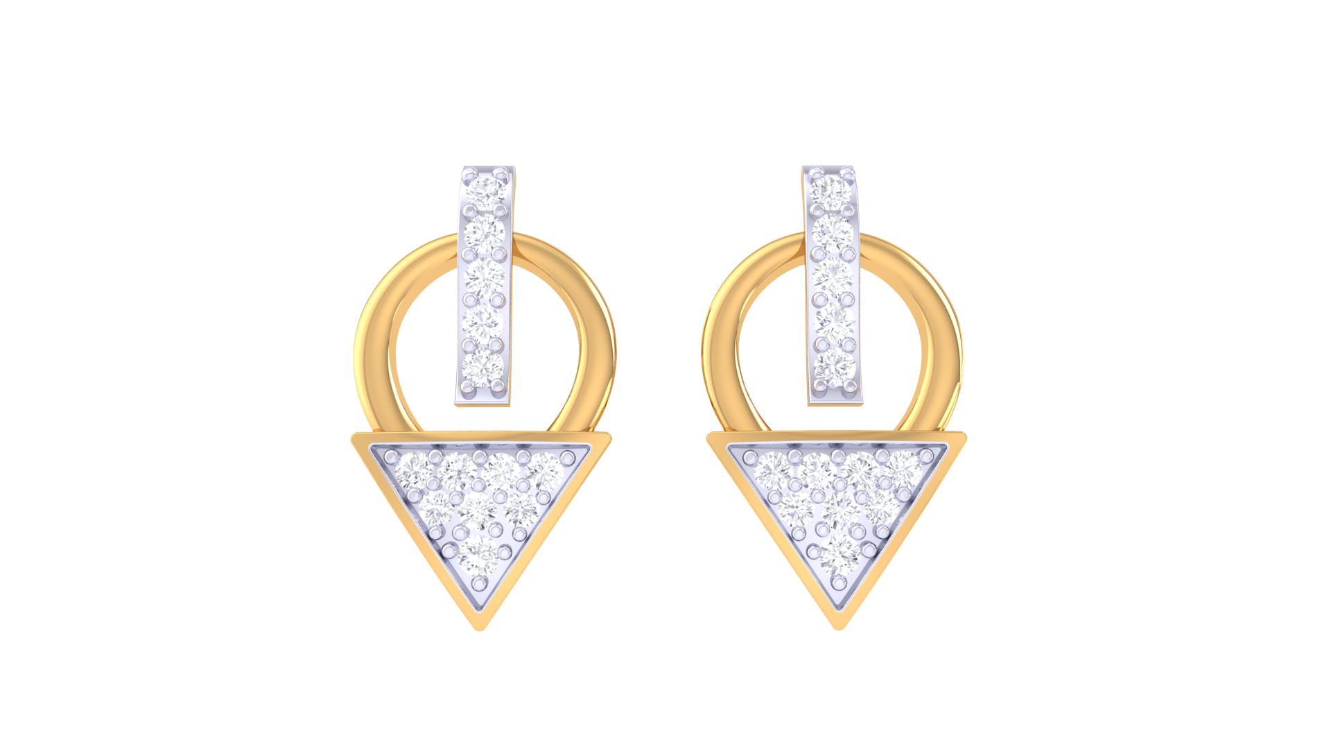Royal Arrow Diamond Studded Earrings