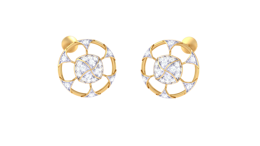 Sparkling Geometric Pattern Earrings