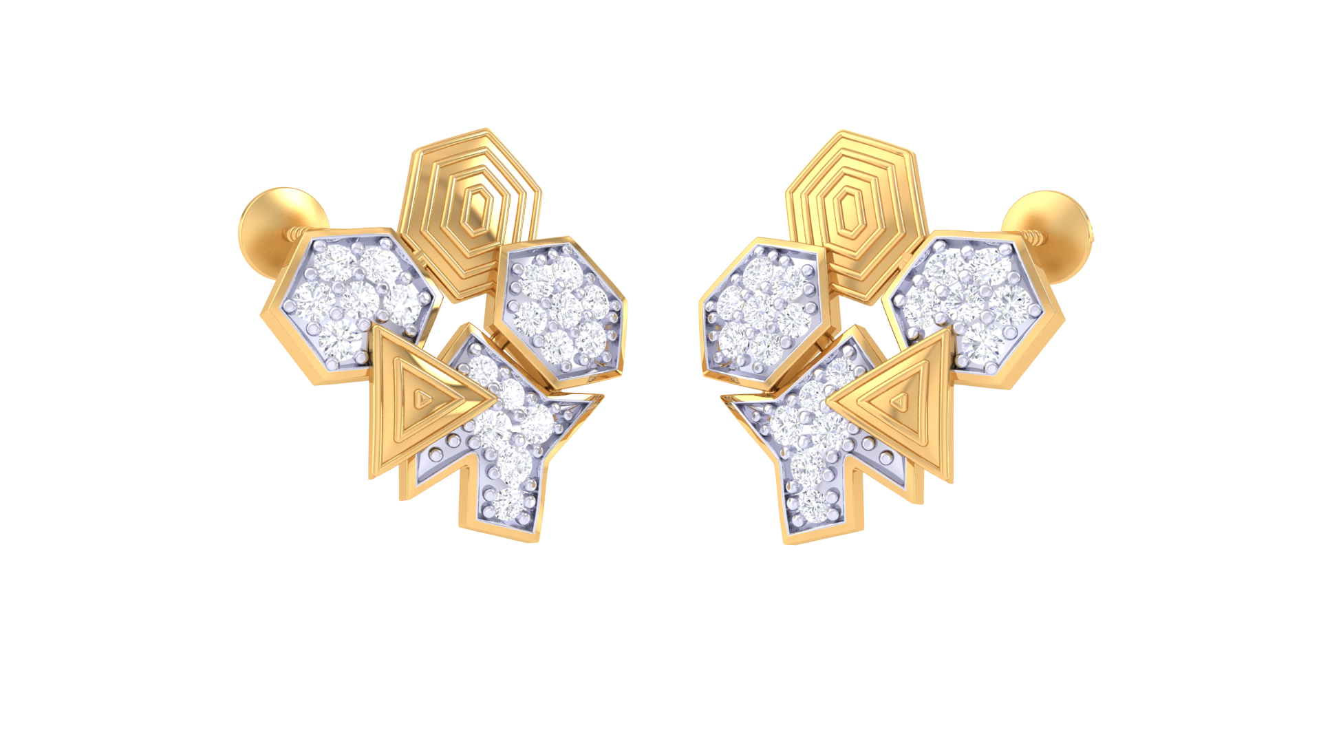 Celestial Geometric Luxe Drop Earrings