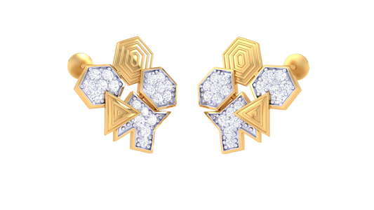 Celestial Geometric Luxe Drop Earrings