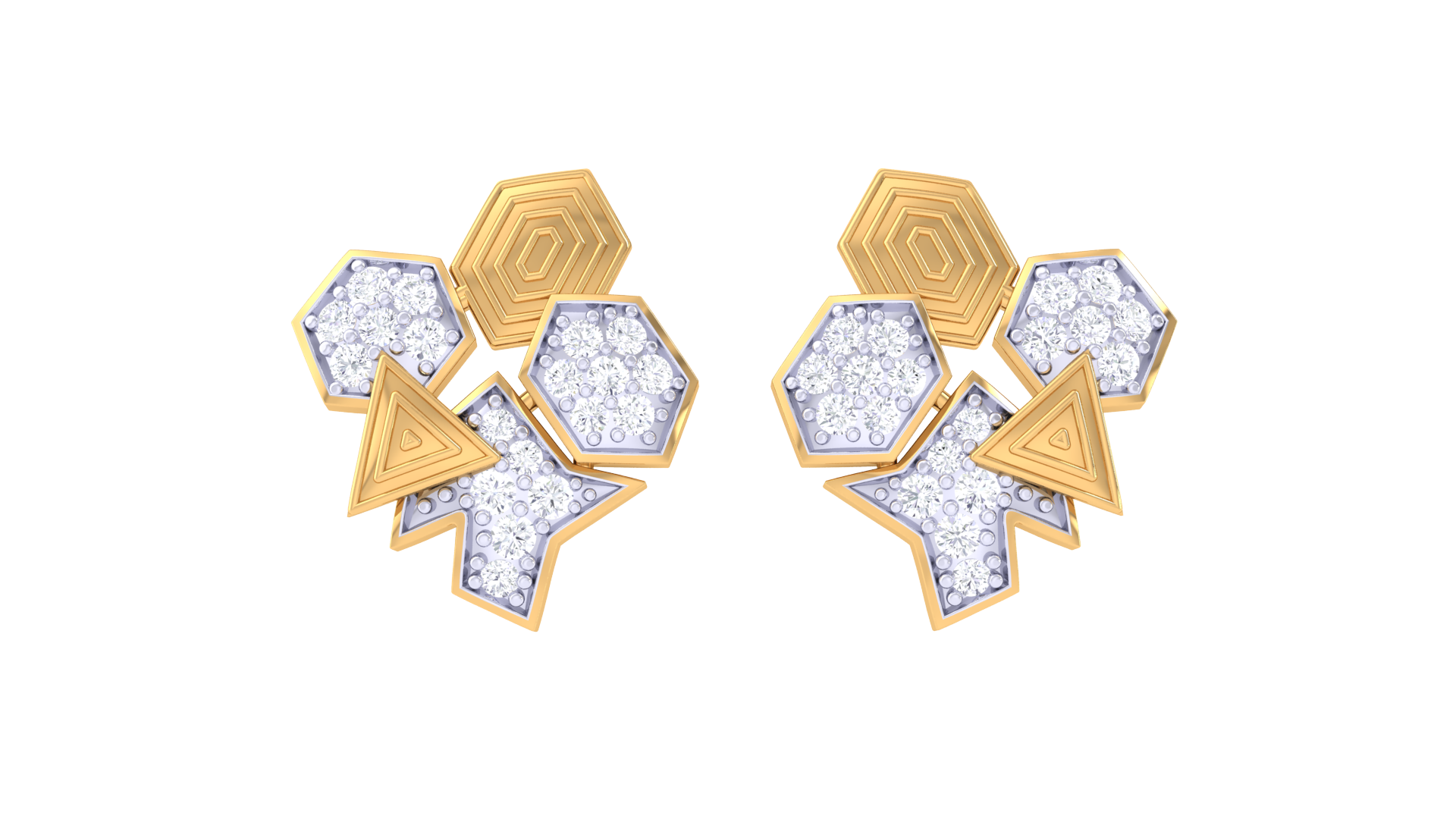 Celestial Geometric Luxe Drop Earrings