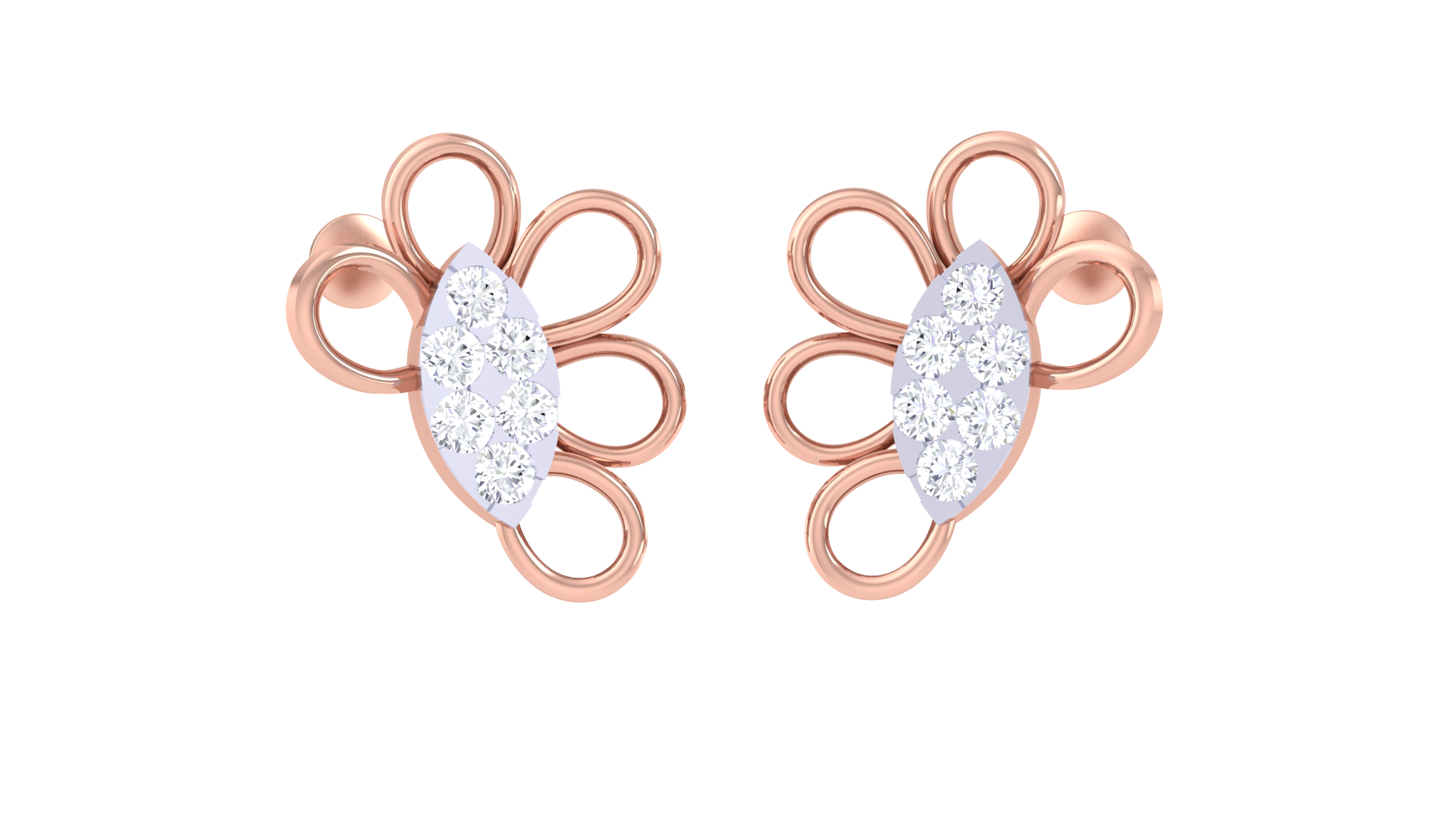 Marquise Center Loop Blossom Earrings