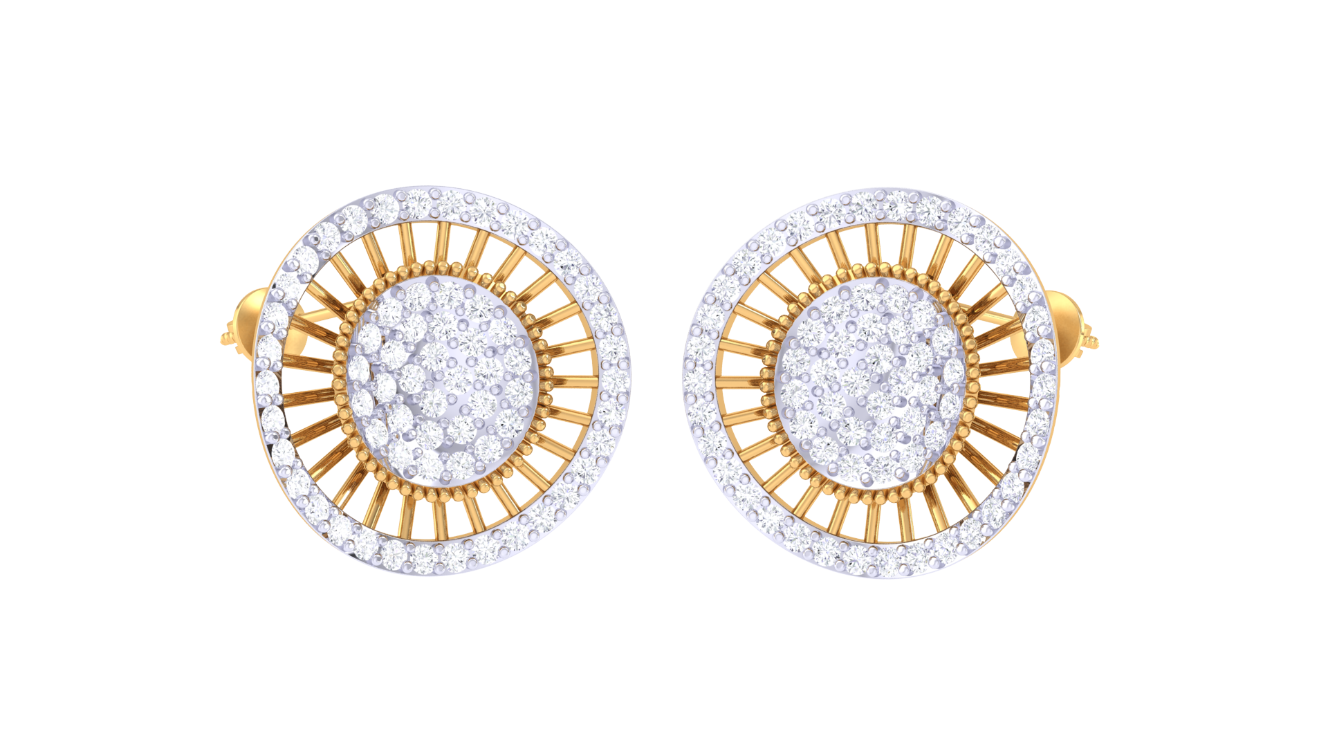 Elegant Circle Halo Shine Earrings