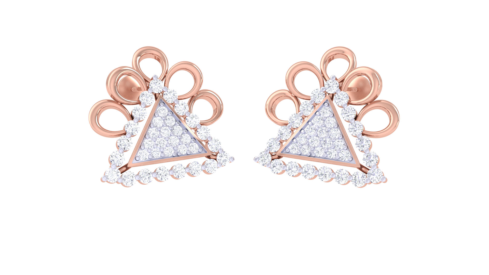 Shimmering Triangle Statement Drop Earrings