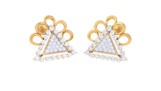 Shimmering Triangle Statement Drop Earrings