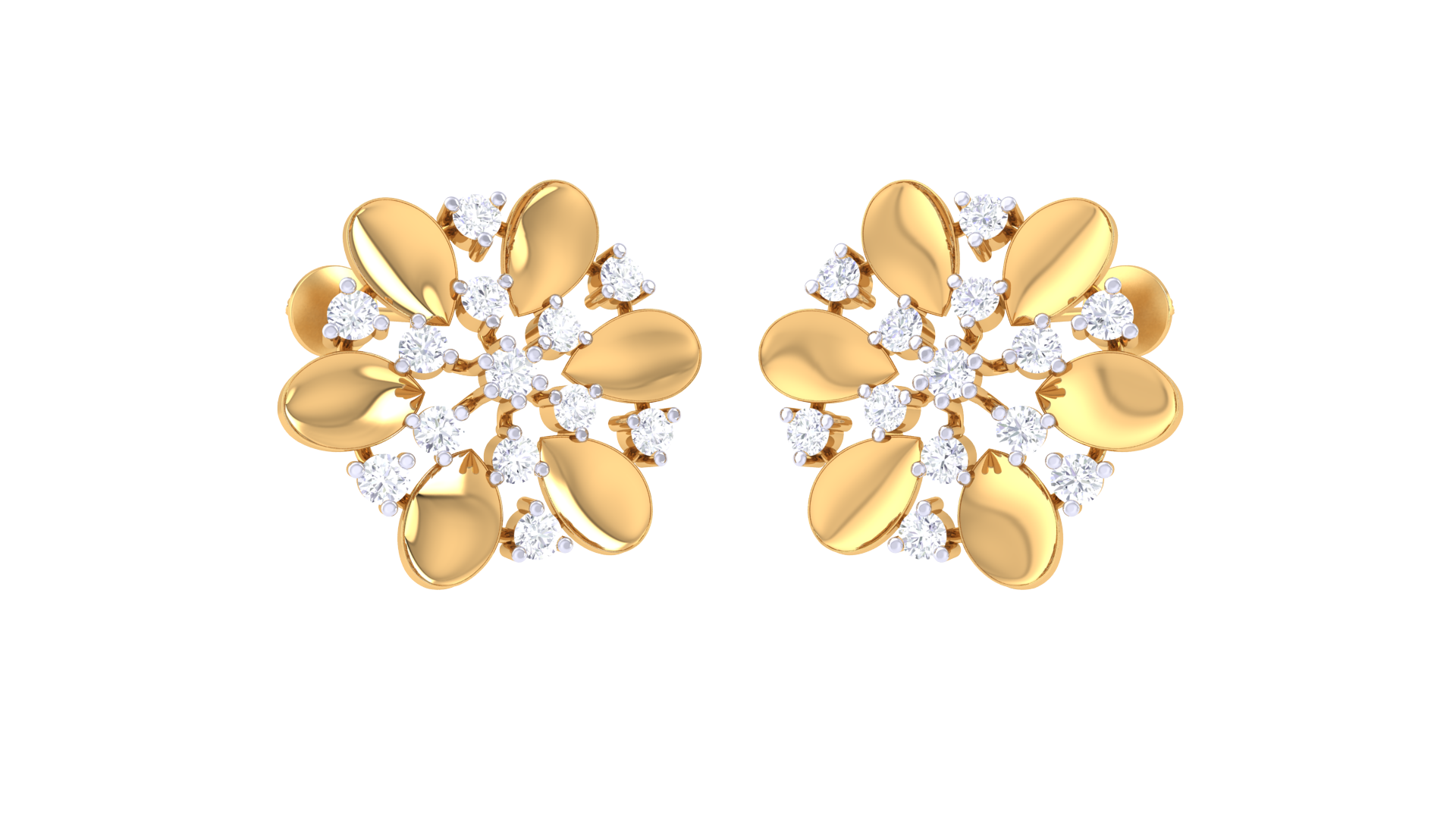 Elegant Floral Cluster Shine Earrings