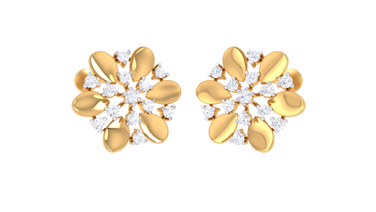 Elegant Floral Cluster Shine Earrings