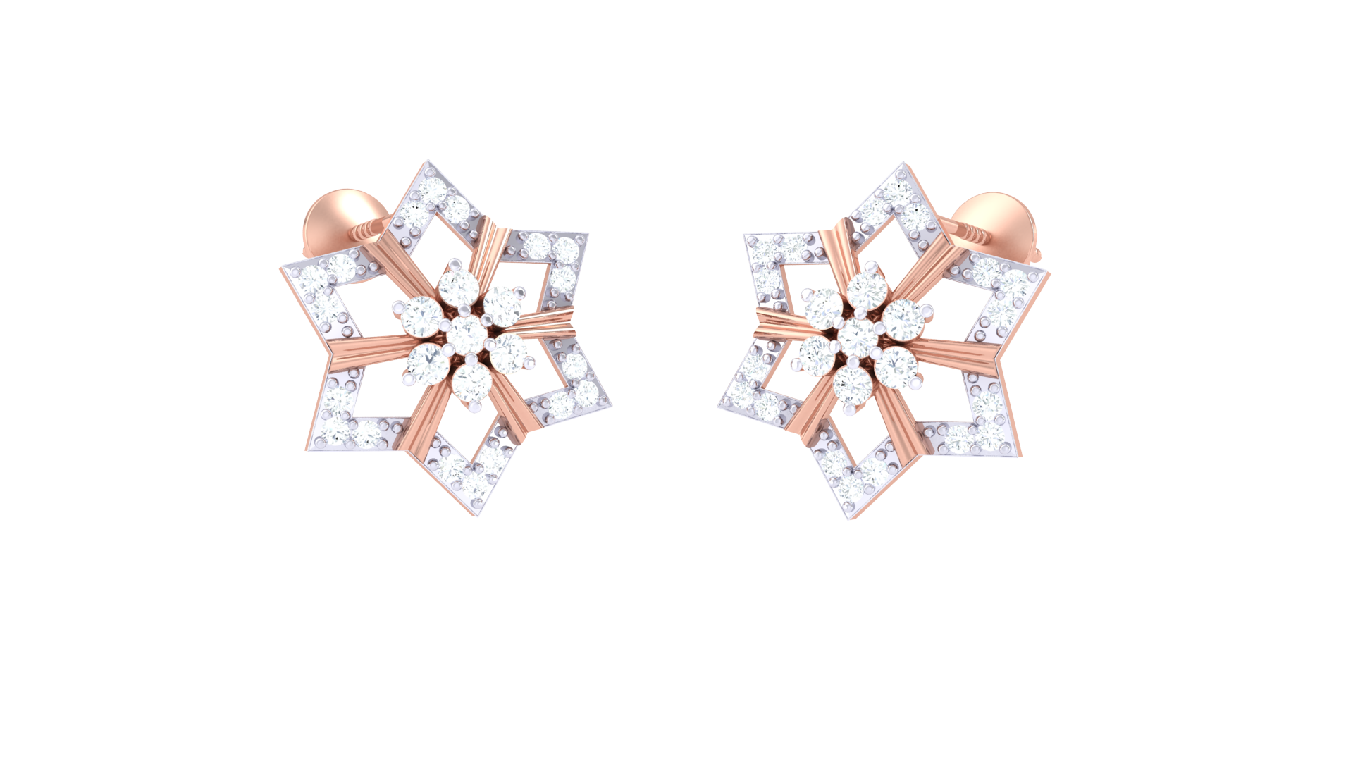 Snowflake Sparkle Diamond Earrings