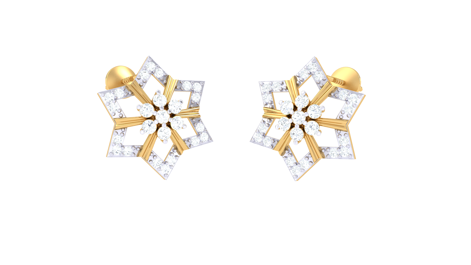Snowflake Sparkle Diamond Earrings