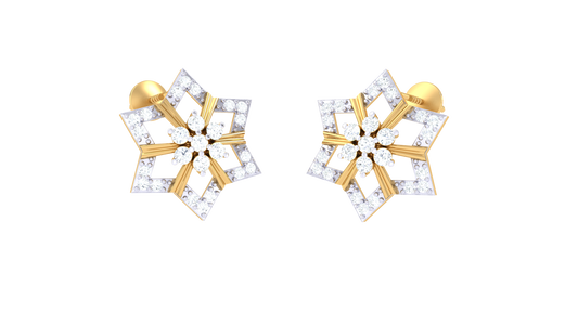Snowflake Sparkle Diamond Earrings