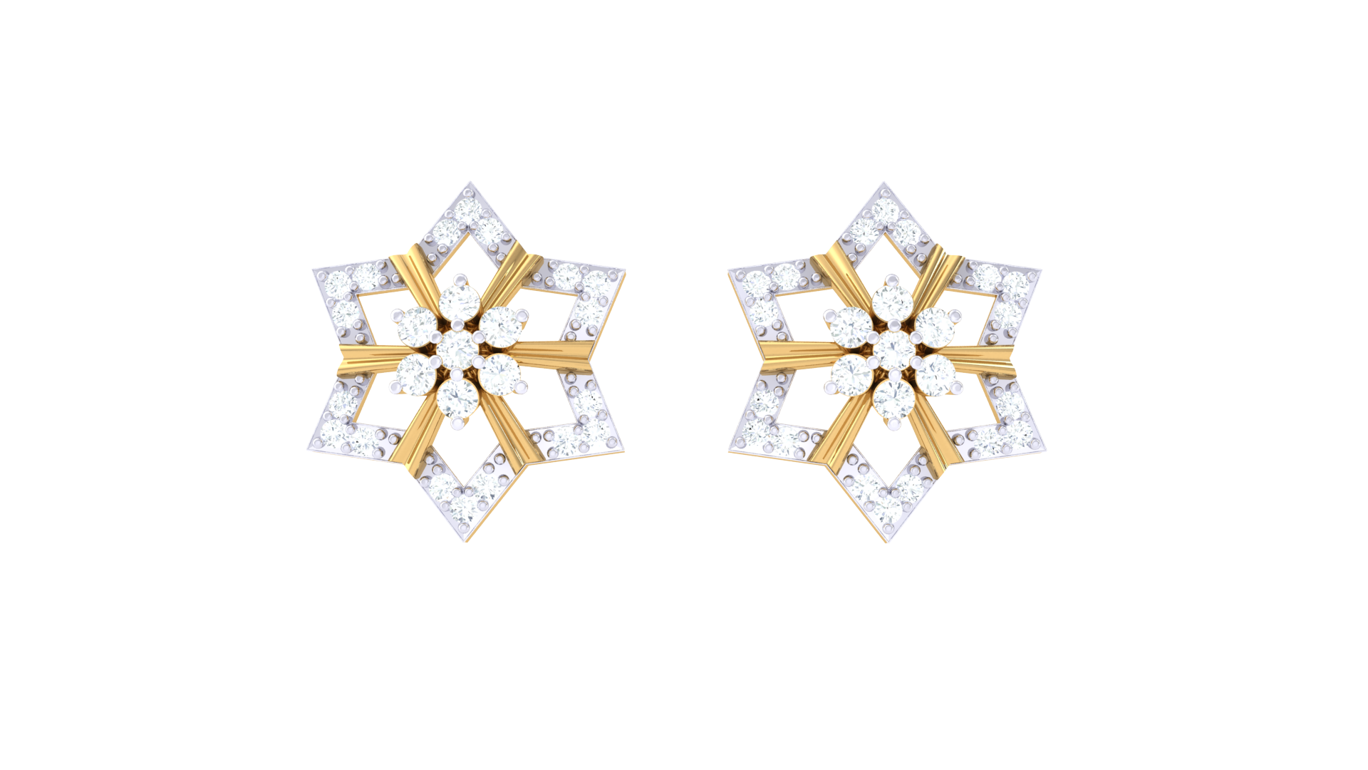 Snowflake Sparkle Diamond Earrings