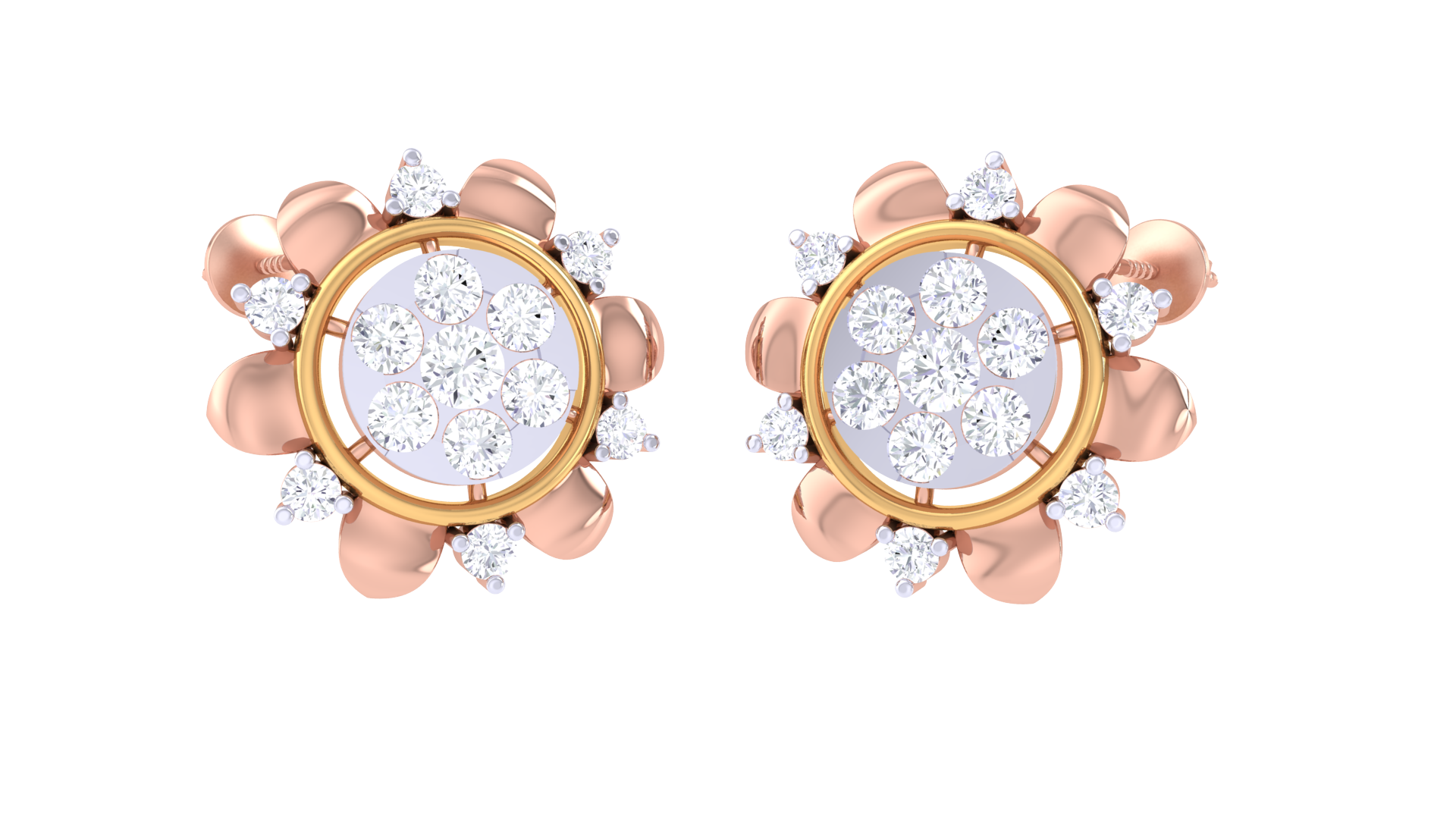 Blooming Sun Diamond Earrings
