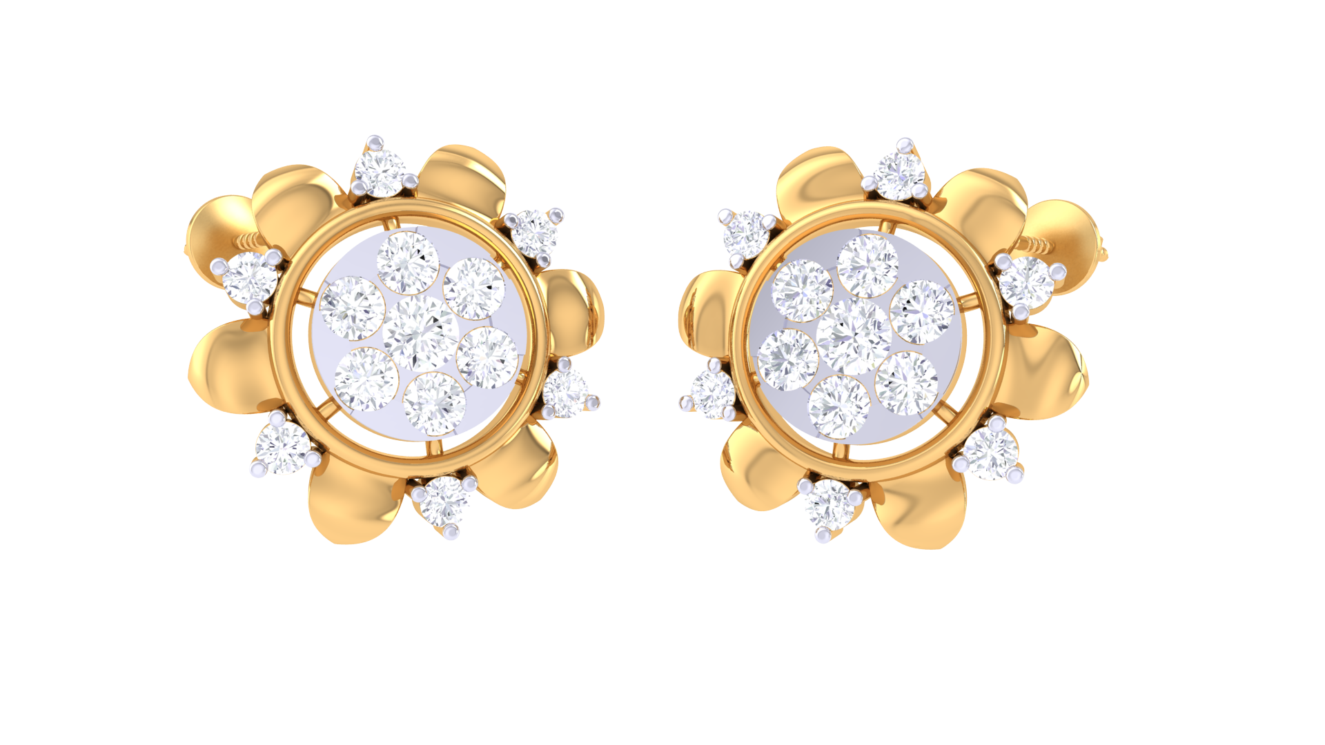 Blooming Sun Diamond Earrings