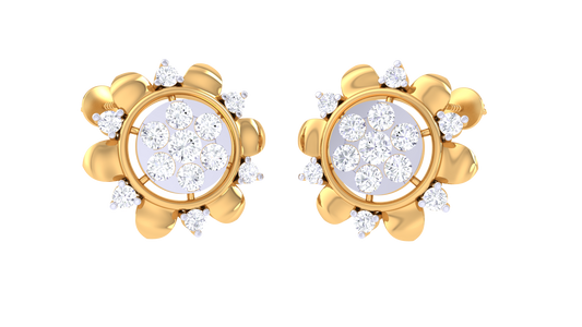Blooming Sun Diamond Earrings