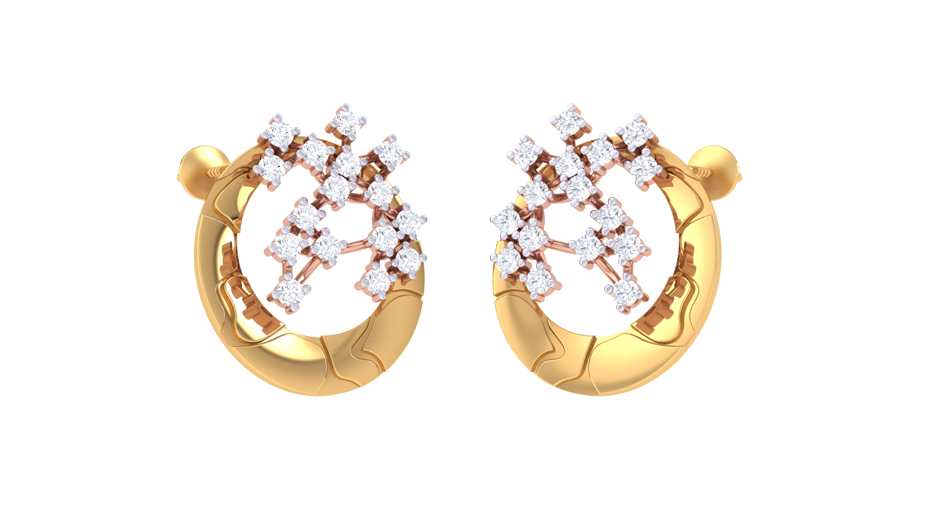 Elegant Round Sparkle Statement Earrings
