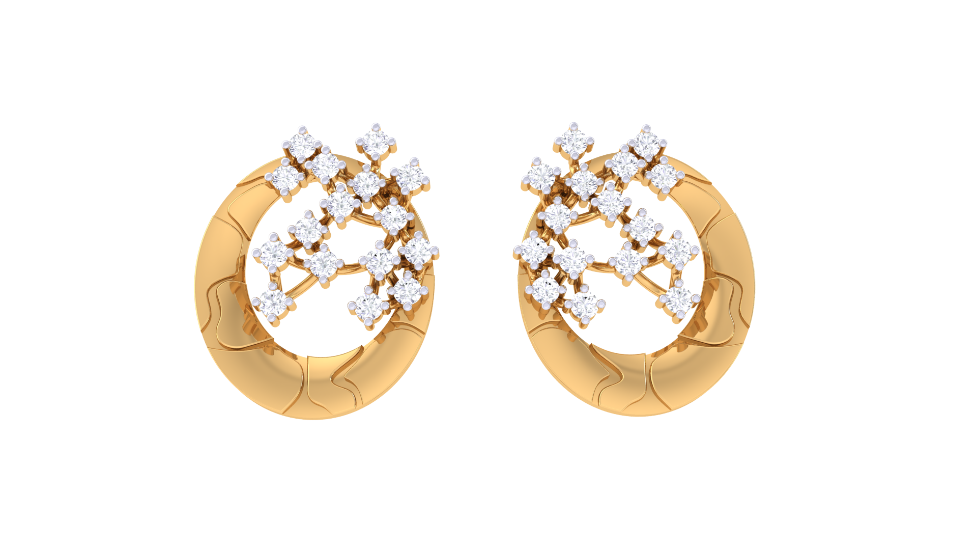 Elegant Round Sparkle Statement Earrings