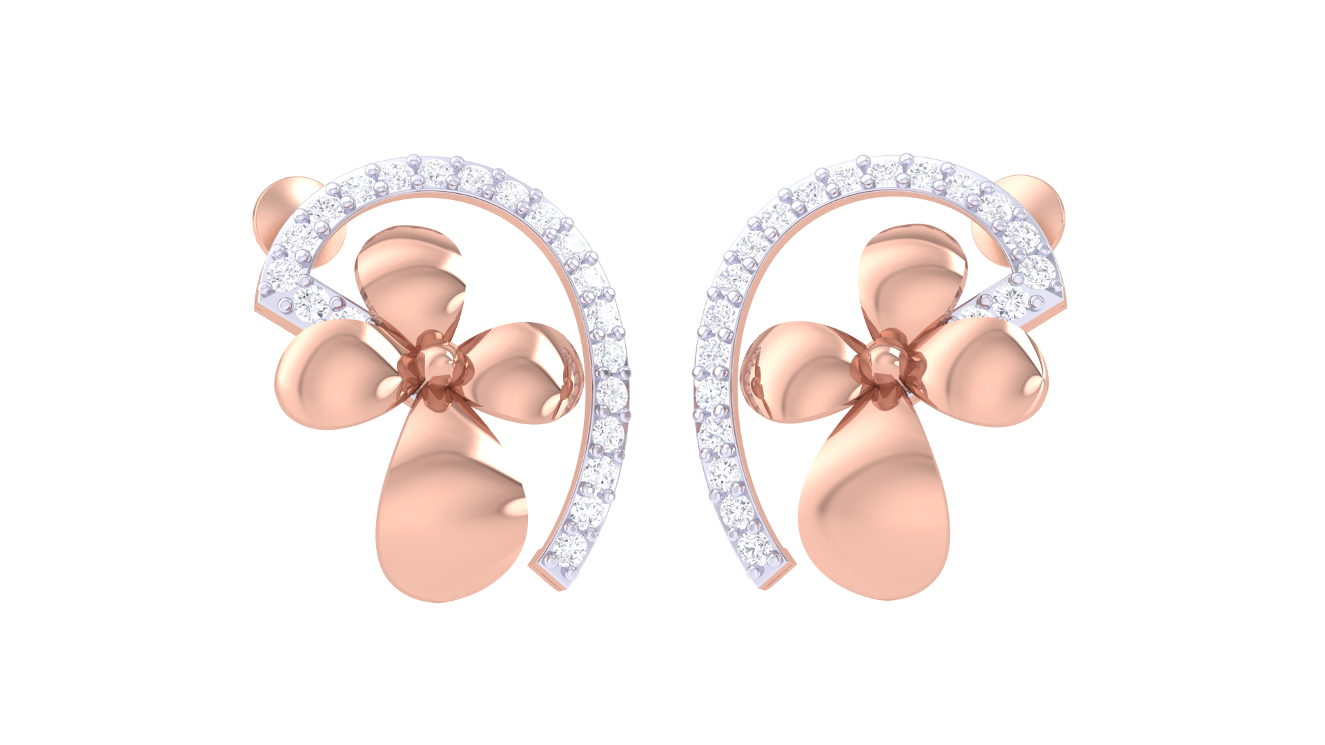 Glistening Trio Bloom Flow Earrings