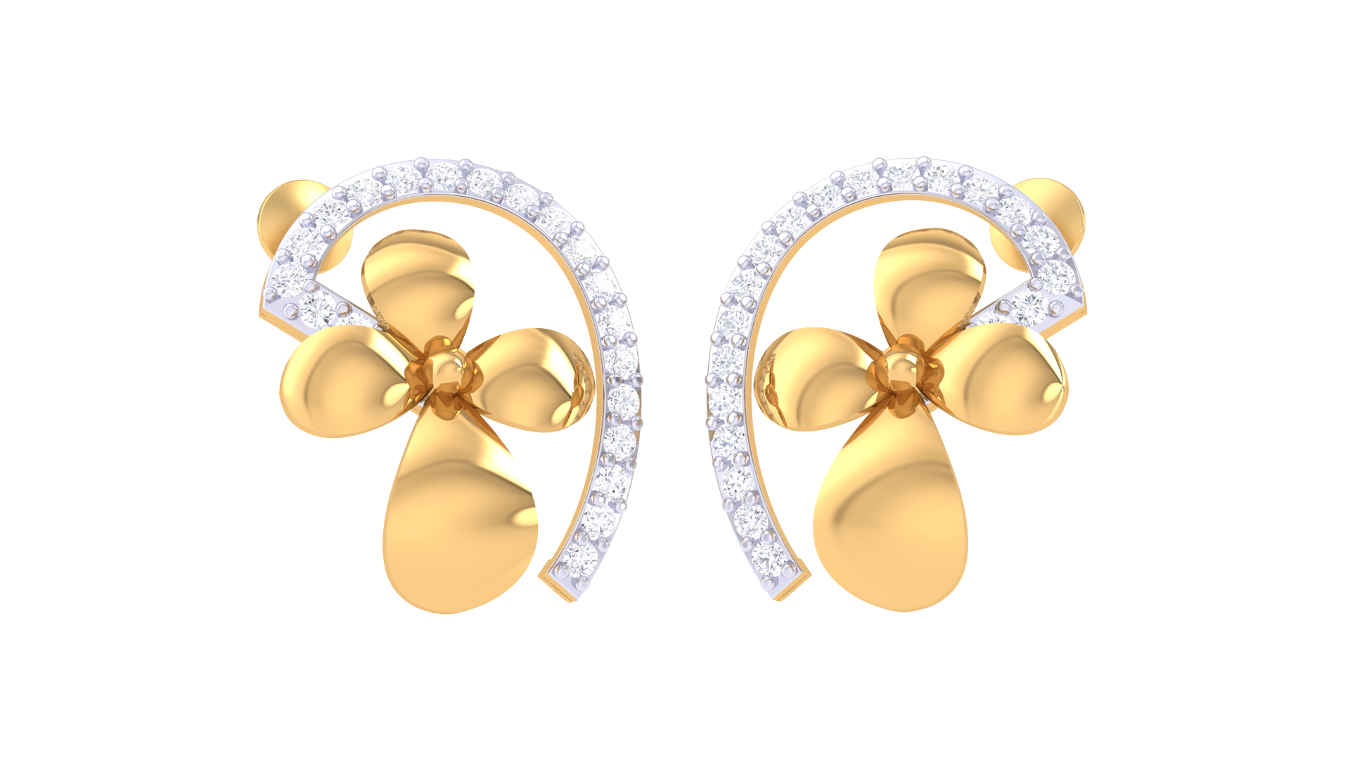 Glistening Trio Bloom Flow Earrings