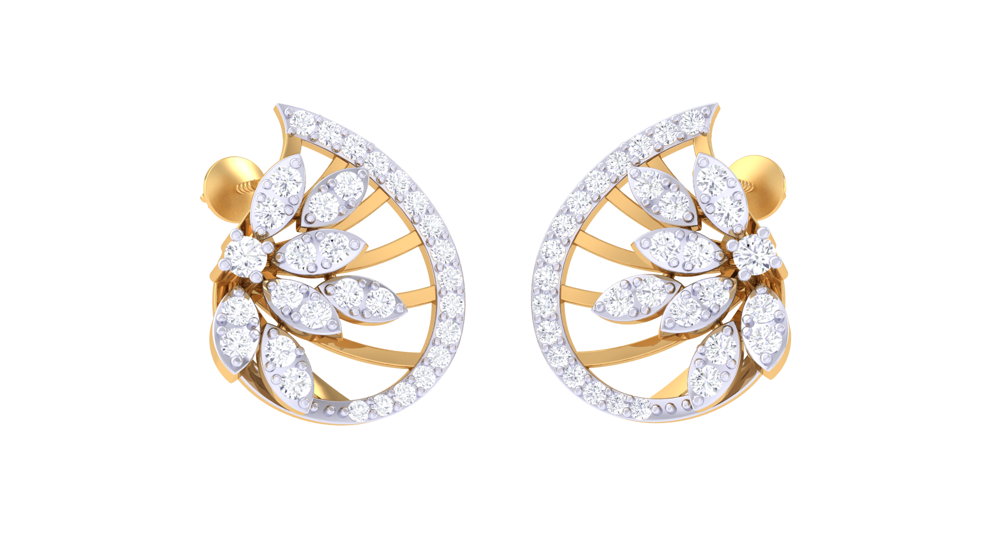 Radiant Floral Layered Shine Earrings