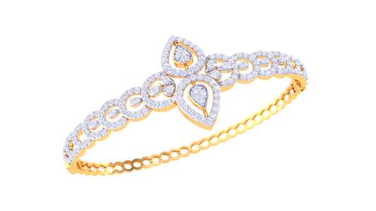 Elegant Dewdrop Motif Bangle