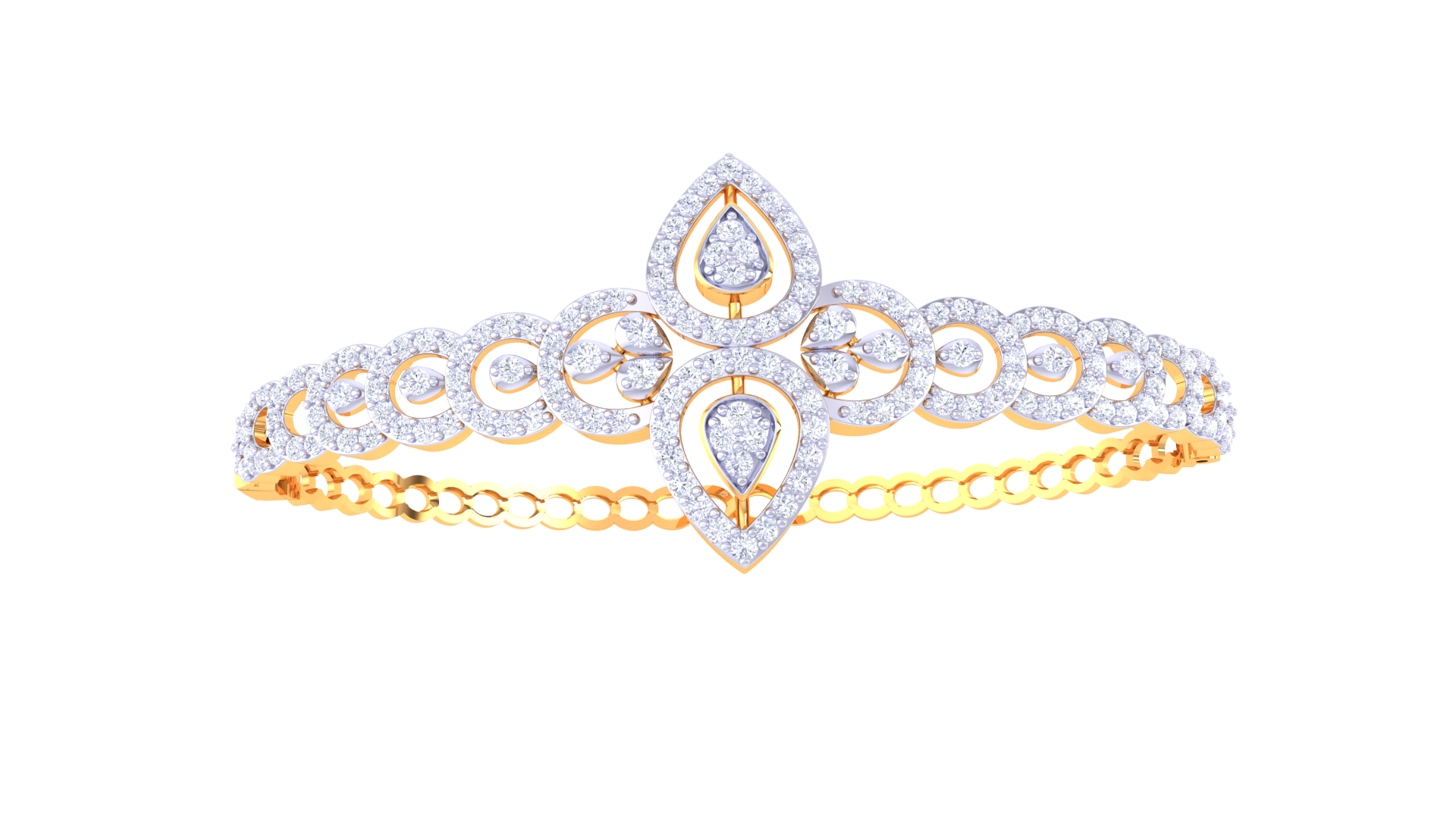Elegant Dewdrop Motif Bangle