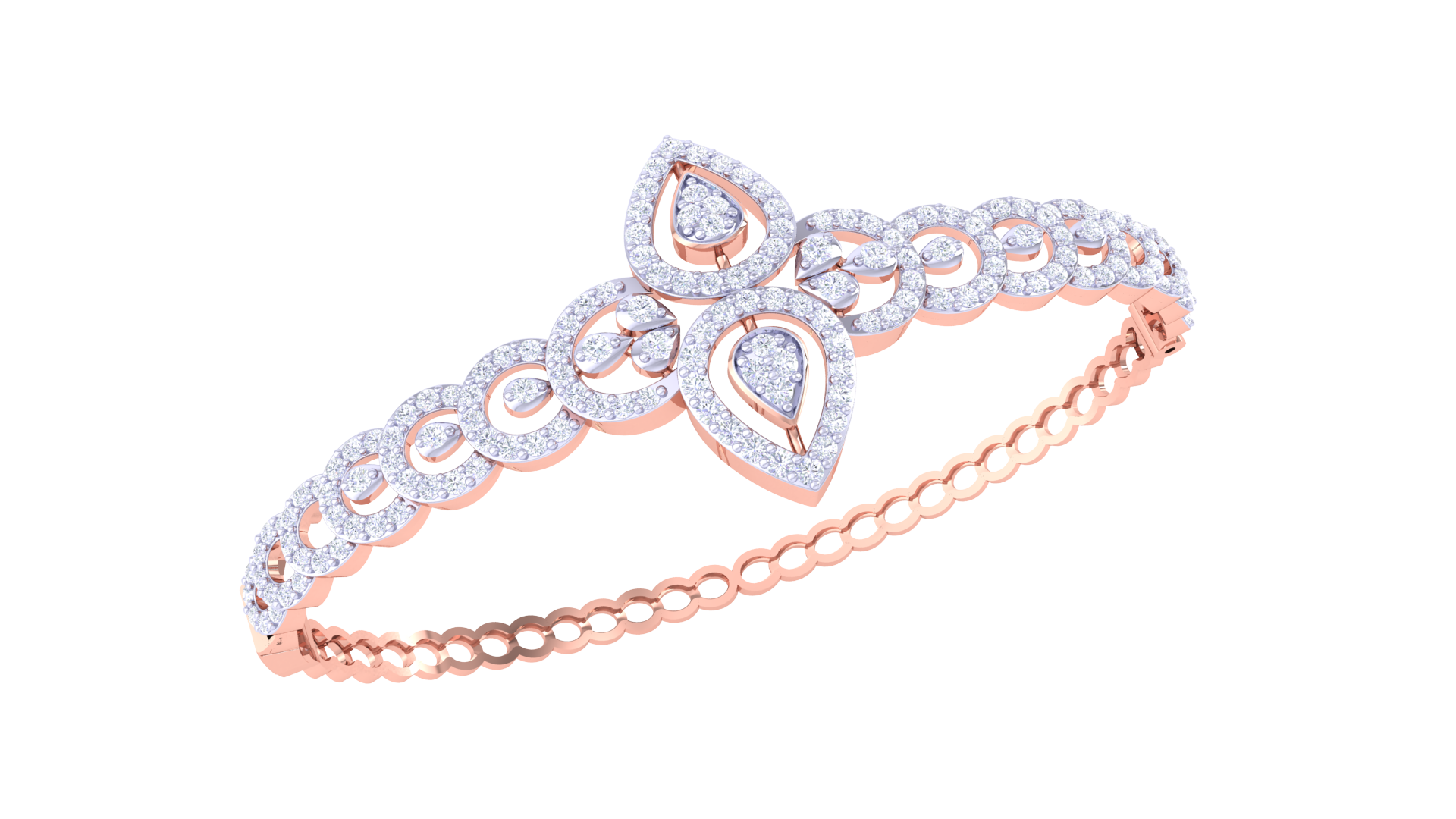 Elegant Dewdrop Motif Bangle